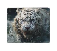 XOPEKVLAWM Mouse Pad Waterproof Computer Mousepad with Non-Slip Rubber Base White Tiger in the River Mouse Pad Laptop Desk Pad Washable Gaming Mouse Mat for Laptop Office Home 7.9 x 9.5 in