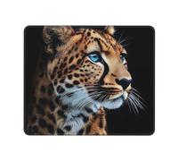 XOPEKVLAWM Mouse Pad with Stitched Edge Waterproof Computer Mousepad with Non-Slip Rubber Base Cool Cheetah Leopard Mouse Pad Laptop Desk Pad Washable Gaming Mouse Mat for Laptop Office Home 25x30 cm