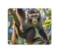 XOPEKVLAWM Mouse Pad with Stitched Edge Waterproof Computer Mousepad with Non-Slip Rubber Base cute monkey Mouse Pad Laptop Desk Pad Washable Gaming Mouse Mat for Laptop Office Home 25x30 cm