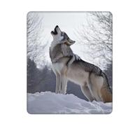 XOPEKVLAWM Mouse Pad with Stitched Edge Waterproof Computer Mousepad with Non-Slip Rubber Base howling wolf Mouse Pad Laptop Desk Pad Washable Gaming Mouse Mat for Laptop Office Home 25x30 cm