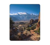 XOPEKVLAWM Mouse Pad with Stitched Edge Waterproof Computer Mousepad with Non-Slip Rubber Base Pikes Peak Colorado Mouse Pad Laptop Desk Pad Washable Gaming Mouse Mat for Laptop Office Home 25x30 cm