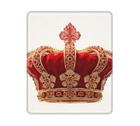 XOPEKVLAWM Mouse Pad with Stitched Edge Waterproof Computer Mousepad with Non-Slip Rubber Base red crown Mouse Pad Laptop Desk Pad Washable Gaming Mouse Mat for Laptop Office Home 25x30 cm