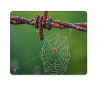 XOPEKVLAWM Mouse Pad with Stitched Edge Waterproof Computer Mousepad with Non-Slip Rubber Base Rusty Barbed Wire Mouse Pad Laptop Desk Pad Washable Gaming Mouse Mat for Laptop Office Home 18 * 22cm