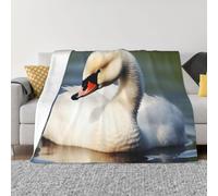 XOPEKVLAWM Throw Blanket for Couch Super Soft Cozy Bed Blanket Ultra-Soft Micro Cute little swan Blankets for All Season Warm Lightweight Fleece Throw Blankets for Sofa Bedroom Living Room 40"x30"