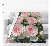 XOPEKVLAWM Throw Blanket for Couch Super Soft Cozy Bed Blanket Ultra-Soft Micro Pretty Roses Blankets for All Season Warm Lightweight Fleece Throw Blankets for Sofa Bedroom Living Room 50"x40"