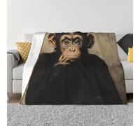 XOPEKVLAWM Throw Blanket for Couch Super Soft Cozy Bed Blanket Ultra-Soft Micro The silent monkey Blankets for All Season Warm Lightweight Fleece Throw Blankets for Sofa Bedroom Living Room 50"x40"
