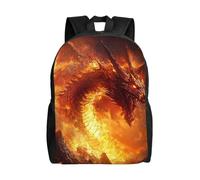 XOPEKVLAWM Travel Backpack for Women Men Laptop Backpack Dragon King in Fire Daypack Computer Bag Lightweight Back Pack