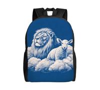 XOPEKVLAWM Travel Backpack for Women Men Laptop Backpack Lamb with A Lion On The Clouds Daypack Computer Bag Lightweight Back Pack