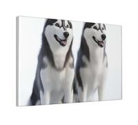 XOPEKVLAWM Wall Art Modern Abstract Poster Print Artwork for Living Room Canvas Paintings Husky Dogs Wall Pictures Canvas Prints Aesthetic Pictures for Bedroom Bathroom Decor 8"x12"