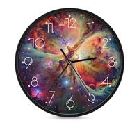 XOPEKVLAWM Wall Clock 10 Inch Non-Ticking Silent Modern Simple Style Round Decor Clocks Stunning Cloud Photos Clock Decorative Battery Operated Wall Clocks for Home Office Living Room Bedroom Kitchen