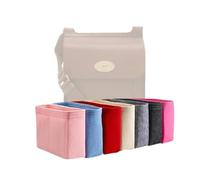 Xoppia Bag Organiser compatible with Mulberry Antony. Felt Insert Liner for Women Tote Handbag. (Black, Style B: Side Zipper)