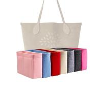 Xoppia Bag Organiser compatible with Mulberry Suede Tree Tote. Felt Insert Liner for Women Tote Handbag. (Beige, Style A)