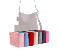 Xoppia Bag Organizer compatible with Coach Bleecker Bucket 21. Felt Insert Liner for Women Tote Handbag. (Style A-Beige, Bleecker Bucket 21)