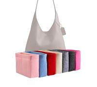 Xoppia Bag Organizer compatible with Coach Brooklyn Shoulder 34. Felt Insert Liner for Women Tote Handbag.(Style B, Brown)