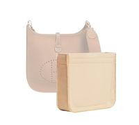 Xoppia Bag Organizer compatible with Hermes Evelyne 16 29 33 Bag. Felt Insert Liner for Women Handbag. (Beige, Evelyne 16)