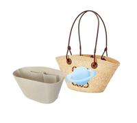 Xoppia Bag Organizer compatible with Loewe Anagram Basket bag. Felt Insert Liner for Women Tote Handbag. (Style C, Medium)