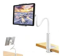 xoqoiuo Gooseneck Tablet Stand, 70cm Adjustable Flexible Arm Phone Holder, Weighted Base Bed Tablet Mount for 4-12" Phones & Tablets, for Bed Sofa Reading Video Watching