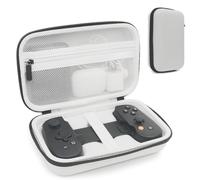 XORDING Case Compatible with Backbone One 1/2nd Gen - Durable Nylon Hard Shell Carrying Case with Wrist Strap, Keychain, - Protective Storage for Backbone Gaming Controller and Accessories (White)