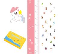 Xorinija Children's Height Growth Chart Wall Sticker, Magnetic 3D Stereoscopic Height Ruler, 90-Degree Vertical Precision Height Measuring Instrument from The Top of The Head (Young Pegasu)