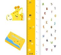 Xorinija Children's Height Growth Chart Wall Sticker, Magnetic 3D Stereoscopic Height Ruler, 90-Degree Vertical Precision Height Measuring Instrument from The Top of The Head (Giraffe)