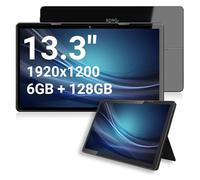 Xoro 13.3 Inch MegaPAD 1333 Pro Tablet PC with FullHD IPS Display, Android 13, 10,000 mAh Battery, 2.0GHz 64Bit OctaCore CPU, 6GB RAM, 128GB Flash, 5G WiFi, Bluetooth, Card Reader, 5MP Camera, USB-C