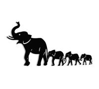 XORT Abstract Geometric Elephant Metal Wall Decor Sculpture Sign