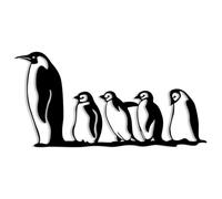 XORT Geometric Penguin Wildlife Metal Wall Art Sign