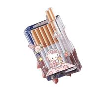 XOTAK 2-in-1 transparent cigarette lighter all-in-one cute soft cute portable high-value ins 20 sticks (Color : D2)