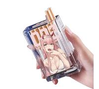 XOTAK 2-in-1 transparent cigarette lighter all-in-one cute soft cute portable high-value ins 20 sticks (Color : A1)