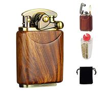 XOTAKVintage Antique Kerosene Lighter, Soft Flame Rocker Arm Petrol Oil Lighter Windproof Reusable Trench Lighters for Husband Boyfriend Father (Color : B3)