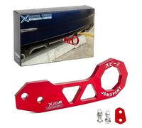 Xotic Tech Auto Aluminum JDM Rear Tow Hook Kit Racing Style Trailer Towing Ring Decoration Car Accessories, Universal Fit Car, Truck, SUV, Most Vehicles (Red)