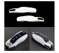 Xotic Tech White Smart Remote Key Fob Protector Cover Shell Case Holder Compatible with Porsche Boxster Cayenne Panamera Cayman Macan Carrera 911 991 918 Spyder(Fits 3 Button)