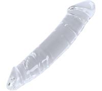 XoticPlay 10“ Large Clear Swirl Glass Dildo Huge Double-Ended Crystal Penis G-spot Stimulator Female Masturbator Adult Sex Toy