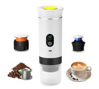 XoTiq Portable Electric Espresso Machine with Display Screen, Type-c Usb Port, 3-In-1 Travel Coffee Maker, Compatible with Large and Small Capsules, Suitable for Camping, Travel and Home Use. white