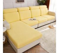 xotoa All-Season Stretch Sofa Cover, Universal Fitted Couch Slipcover,Non-Slip Furniture Protector For Sectional Sofa(LemonYellow,RegularScode[50-65cm*50-65cm])