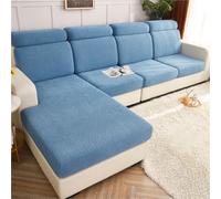 xotoa All-Season Stretch Sofa Cover, Universal Fitted Couch Slipcover,Non-Slip Furniture Protector For Sectional Sofa(Blue,BackrestMcode[50-65cm*80-100cm])