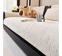 xotoa Chenille Non-slip Sofa Cover, Solid Color, Segmented Design, Sturdy And Fits The Sofa Snugly(White,30x50cm)