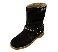 XOUSAEKM Cowboy Boots For Women Ankle Retro Western Mid Calf Cowgirl Boots