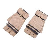 XOUSAEKM Mens Knitted Flip Gloves for Men And Women Adult Reverse Cover Warm Gloves Student Wool Korean Fashion Glove Mittens for Cold Weather Spring Winter