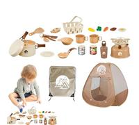 xOutdoor Camping Toys - Fantasy Game Children, Kitchen and Campfire Set, Realistic Picnic Utensils, Mini Tent Accessory, Interactive Role Play Toy Set | Children From 3 To 6 Years
