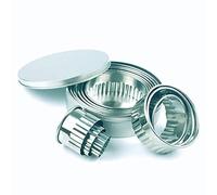 Xoutuo Fluted Edge Round Cookie Biscuit Cutter Set 12, Metal Circle Biscuit Cutters Set, Wave Pastry Donut Doughnut Cutter Set Serrated Round Cookie Cutters for Donut Pastries Fondant Cake