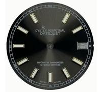 XOUVY Watch dials 28.5mm journal sunburst studs dial literally green luminescent adapted to NH35 movement.