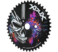 XOUX RAVEN 3/32" Alloy Chainring for One-Piece Crank - 44T Single Speed Sprocket for BMX, Cruiser & Old School Bike Builds -Black