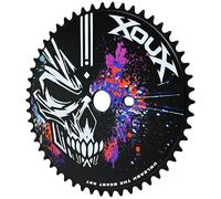 XOUX RAVEN 3/32" Alloy Chainring for One-Piece Crank - 52T Single Speed Sprocket for BMX, Cruiser & Old School Bike Builds -Black