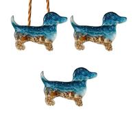 xowwyue 3Pcs Pocket Hug Dachshund, Dog Cat Pocket Hug With Calming Shells,Oceans And Beach Motifs, Animal Charm For Kids, Adults, Travel, And Studying 5 X 4 X 1 Cm