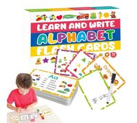 xowwyue Alphabet Flash Cards for Toddler,Sensory Letter Recognition Flashcard - Interactive Alphabet Recognition Flash Cards for School Preschool Kindergarten Classroom