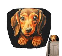xowwyue Car Seat Headrest Cover | Cute Dog Automobile Head Rest Protector | Decorative Automotive Interior Decor for Men Women Drivers SUV RV Truck Sedan Travel Commuting Long Driving