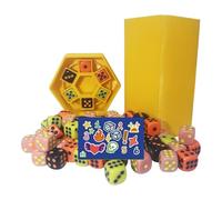 xowwyue Fast-Paced Family Dice Game 80 Color Dice Challenge For 2-6 Players Board Travel Games With Sticker Pack, Interactive Strategy Game For School, Parties, And Travel 7.6x7.6x15.2 Cm