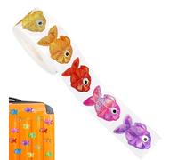 xowwyue Fish Stickers for Kids | 500 Sheets Waterproof Assorted | Motivational Fish Stickers for Kids - for Journaling Scrapbooking Laptop Boys Girls Toddler Teens Students