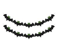 xowwyue Halloween Bat Garland | 8.2ft Glitter Festive Glowing Decoration | Bat Halloween Banner Decorations | for Store Window Street Party Porch Garden Outdoor Home Festival Event